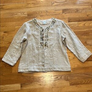 CHICO’S linen top/jacket size 1
